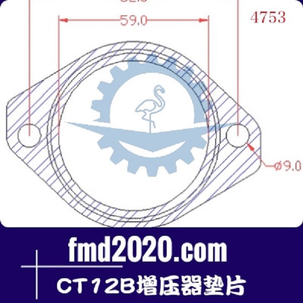 装载机配件泵车配件锋芒机械供应CT12B增压器垫片(图1)