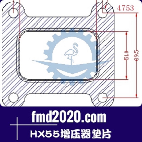 挖掘机配件正面吊配件锋芒机械供应HX55增压器垫片