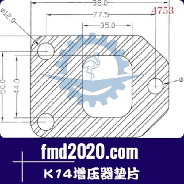 正面吊配件锋芒机械供应3K增压器K14增压器垫片