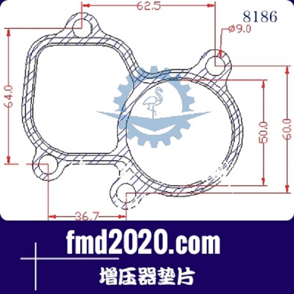 工程机械旋挖钻配件锋芒机械供应TBO2增压器垫片(图1)