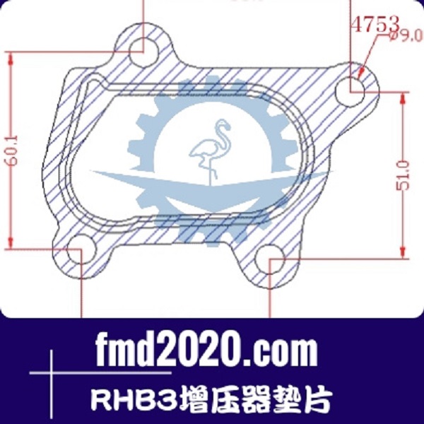 港口设备旋挖钻机配件锋芒机械供应RHB3增压器垫片(图1)