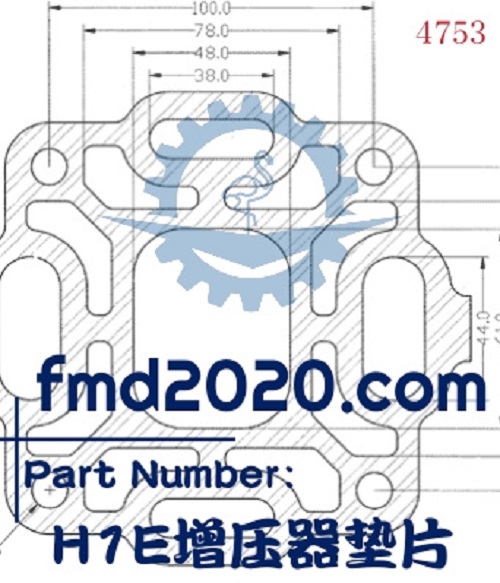 挖掘机配件铣刨机配件锋芒机械供应H1E增压器垫片(图1)