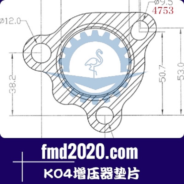 挖掘机配件锋芒机械供应3K增压器K04增压器垫片