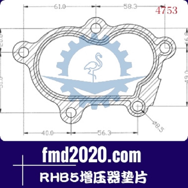 挖掘机配件锋芒机械供应3K，IHI增压器K06，RHB5增压器垫片(图1)