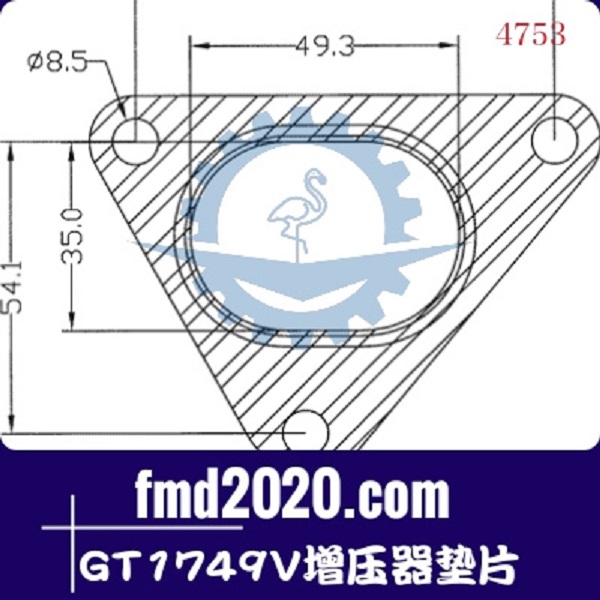 推土机配件锋芒机械供应GT1749V增压器垫片(图1)