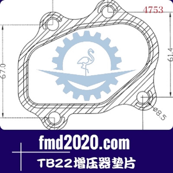 挖掘机配件大全打气泵配件锋芒机械供应TB22增压器垫片