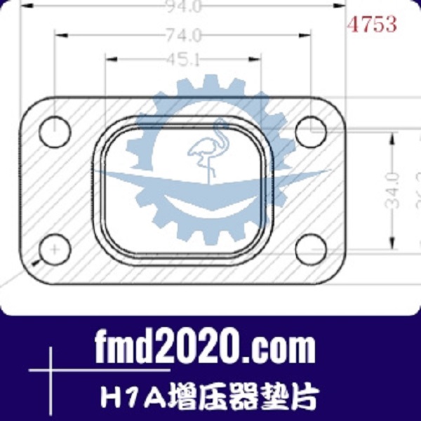 全地面起重机配件锋芒机械供应H1A增压器垫片(图1)