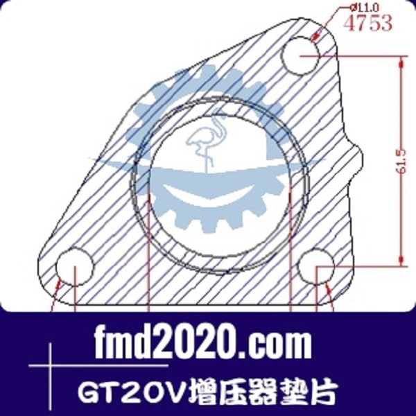 汽车起重机零件锋芒机械供应GT20V增压器垫片(图1)