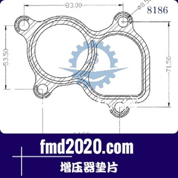 空压机配件起重机配件锋芒机械供应TBO2增压器垫片(图1)