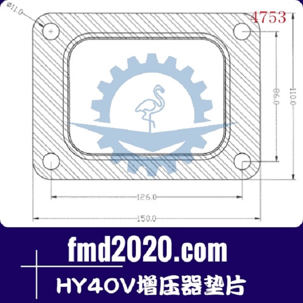 履带挖掘机配件锋芒机械供应T18A，TV94，HC5A，HY40V增压器垫片(图1)