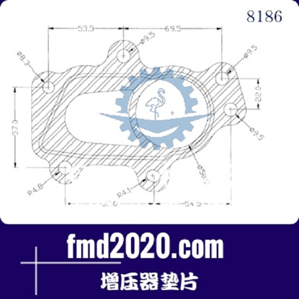 工程机械轮式挖掘机配件锋芒机械供应TBO2增压器垫片(图1)