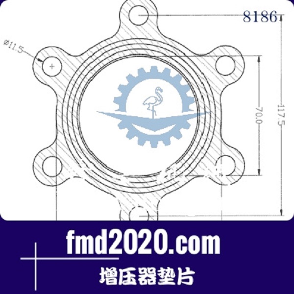 矿用卡车配件锋芒机械供应TB41，H1E，K27增压器垫片(图1)