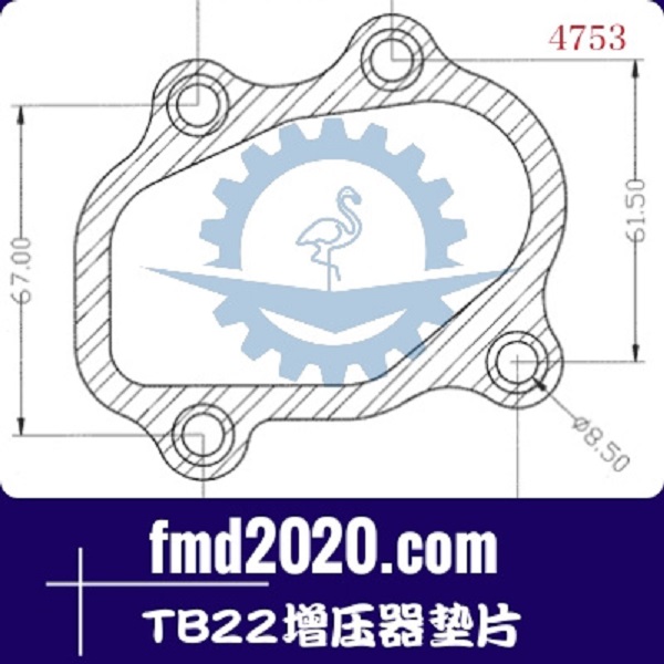 港口设备空压机配件锋芒机械供应TB22增压器垫片(图1)