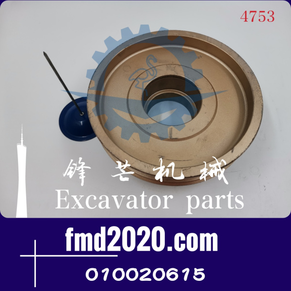 现代R455挖掘机QSM11风扇皮带轮3103513，010020615(图1)