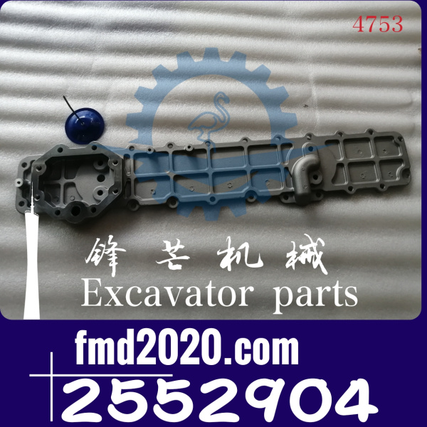 卡特E320C挖掘机S6K机油散热器边盖255-2904，2552904(图1)