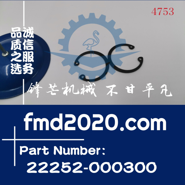 洋马发动机配件4D98E活塞销卡簧22252-000300(图1)