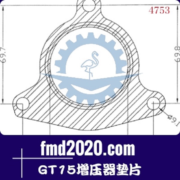旋挖钻配件锋芒机械供应GARRETT盖瑞特GT15增压器垫片(图1)