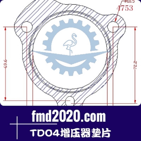 路面养护机械配件锋芒机械供应TDO4增压器垫片(图1)