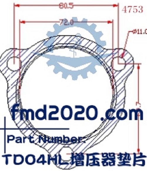 非公路卡车配件锋芒机械供应TDO4HL增压器垫片(图1)