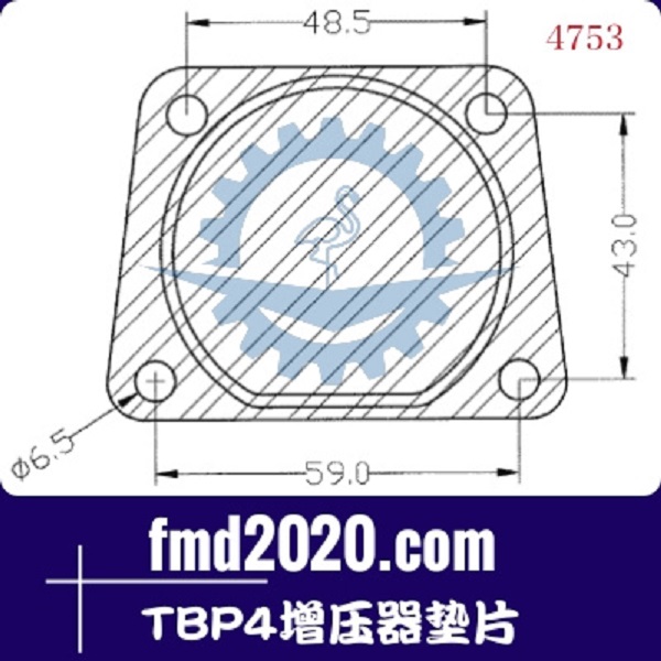 空压机打气泵配件锋芒机械供应TAO3，TBP4增压器垫片(图1)